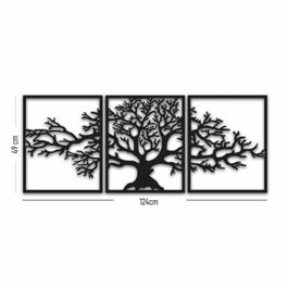 Wallity MT - 007 Accesorio Decorativo de Pared de Metal Negro